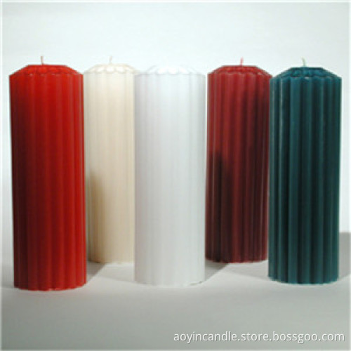 Color Fluted Candle for Decorate
